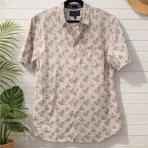 🌴👉🩵 Even Tide Palm Tree Button-Up Shirt XL | Tropical Beach Vibe Summer Shirt